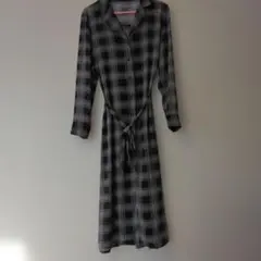 ENVYM ロングシャツワンピース ブラック・グレー