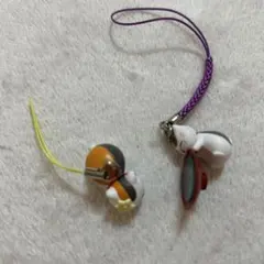 猫のストラップ2個セット