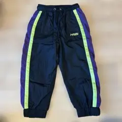 MARKEY'S キッズナイロンパンツ ブラック×パープル