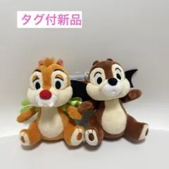 ディズニー　ハロウィン　ぬいぐるみバッジ　チップ　デール