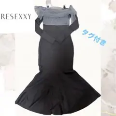 【RESEXXY】ドッキングオフショルリボンワンピース