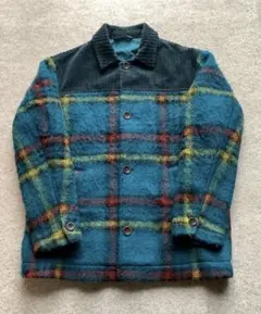 ZARA チェック柄ジャケット ブルゾン コート グリーン L