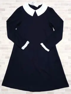 新品　未使用　ユニクロ　長袖　オケージョンワンピース　160