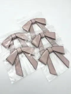 リボンチャーム5個セット(ピンク)