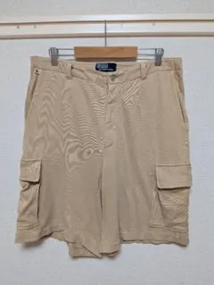 ベージュ カーゴショートパンツ