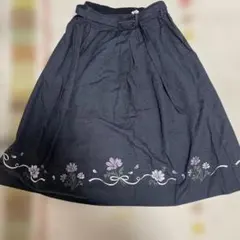 フレアスカート 花刺繍 Fサイズ