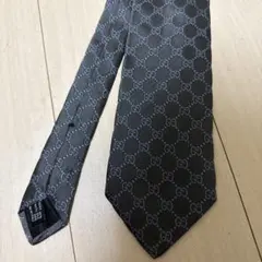 GUCCI GGパターン ネクタイ グレー