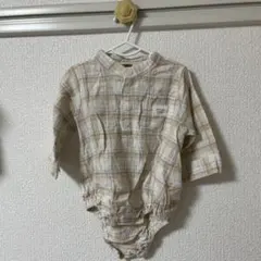 tete a tete チェック柄ロンパース