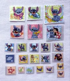 ディズニー スティッチ シール キラキラ 2冊 おすそわけ ラメ かわいい