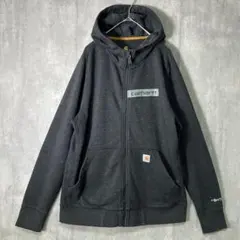 Carhartt ジップパーカー グレー ロゴ