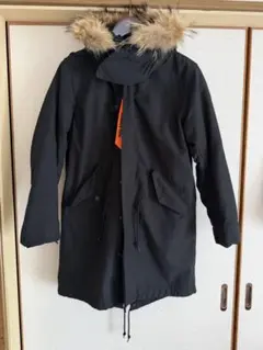 ユナイデットアローズブラックモッズコート Mサイズ ライナー ファー付き