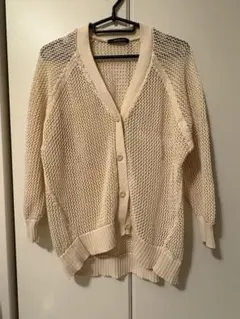 レディース L サマーニットカーディガン アイボリー