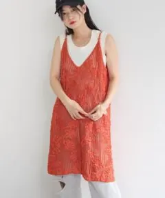 Kastane フラワーレースミニワンピース