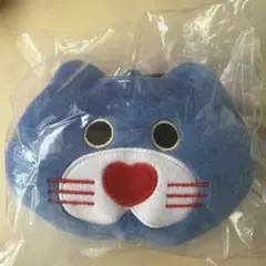 mojojojo BIG フェイスキーホルダーカラビナ付き　青ねこ