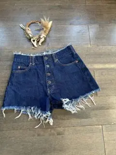 MOUSSY デニム ハイウエストショートパンツ　マウジー