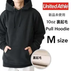 新品 ユナイテッドアスレ 10oz プルオーバー パーカー 裏起毛 黒 Ｍ