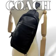 COACH レザー ブラック メンズ ボディバッグ 9141