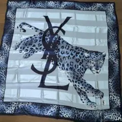 YSL ヒョウ柄 大判スカーフ