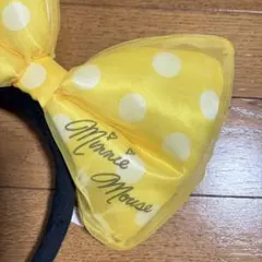 【美品】ミニーマウス 水玉リボンカチューシャ