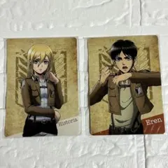 進撃の巨人 エレン ヒストリア 特典イラストカード＆調査兵団ポーチ セット