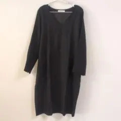 GALERIE VIE ブラック 長袖 ひざ丈ワンピースのサムネイル