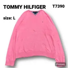 【即購入OK】TOMMY HILFIGER Vネック コットンニット サイズL