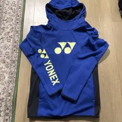 YONEX フード付きウェア Lサイズ 青