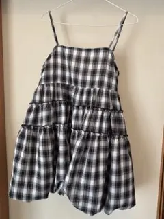 チェック柄キャミソールワンピース