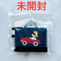 ファミリア カプセルトイ デニムバッグ 黒　ブラック　男の子　車 キーホルダー