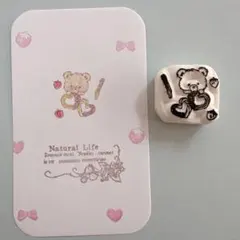 消しゴムはんこ　ふわくまちゃんとチュロスはんこ