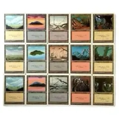 MTG 英語 基本地形 基本土地 全コンプリート 3ED〜VOW コレクション向 4ED 基本土地 日本語白枠15種15枚 第4版 基本地形 コンプリート 旧枠