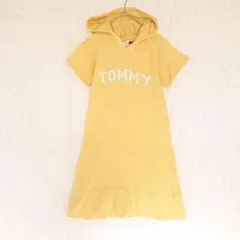 トミーガール フード付きミニワンピース ロゴプリント 日本製 パーカー