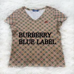 《美品》バーバリーブルーレーベル カットソー ノバチェック 半袖 M