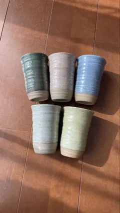 陶器製　湯呑みセット　5個