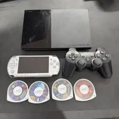 パ*】様 PS2本体 コントローラー PSP UMD4枚セット 動作未確認 ジャ