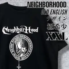 【極希少XXL】ネイバーフッド オールドイングリッシュ ロゴ Tシャツ 黒 稲葉のサムネイル