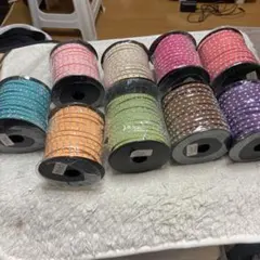 20ヤードのスタッド付きフェイクスエードコードロープまとめ売り