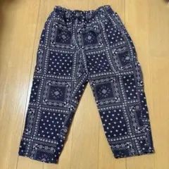 ネイビー パターンプリント ボトムス