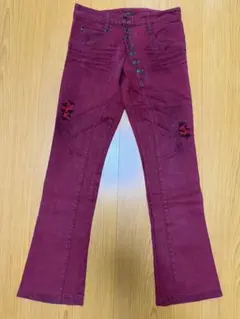 ロエン　Roen レッドスワロスカル　クラッシュデニムパンツ　34 XL ロエン Roen レッドスワロスカル クラッシュデニムパンツ 34 XL - メルカリ
