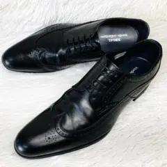 【名品】REGAL25.5㌢リーガル ウィングチップ メダリオン V106 黒