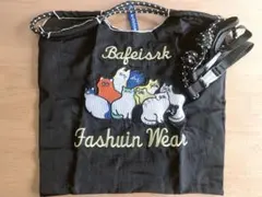 猫刺繍トートバッグ