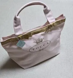 【未使用】TOCCA トッカ トートバッグ ピンク リボン キャンバス