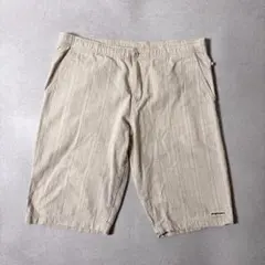 90s 00s PIKO コットンショーツ ベージュ ストライプ ハーフパンツのサムネイル