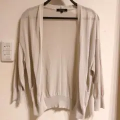 UNTITLEDアンタイトル レディース長袖薄手カーディガン 羽織 無地ベージュ