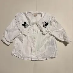 ディズニー　ミッキー　ミニー　フリル　ブラウス　80