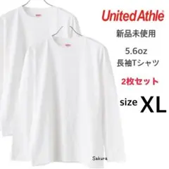 ユナイテッドアスレ 新品未使用 5.6oz 長袖Tシャツ 白 2枚 XLサイズ