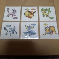 ポケモンパンシール　エーフィ等、ブイズ6枚セット