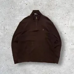 POLO Ralph Lauren ハーフジップ コットンニット 90s