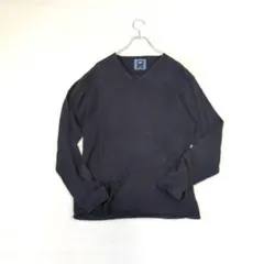 L.D.B◇Vネック長袖カットソープルオーバー『S』ダークグレー☆コットン