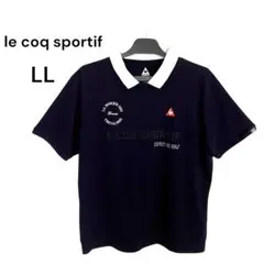 ルコックスポーツ メンズポロシャツ ネイビー ￼サイズXL